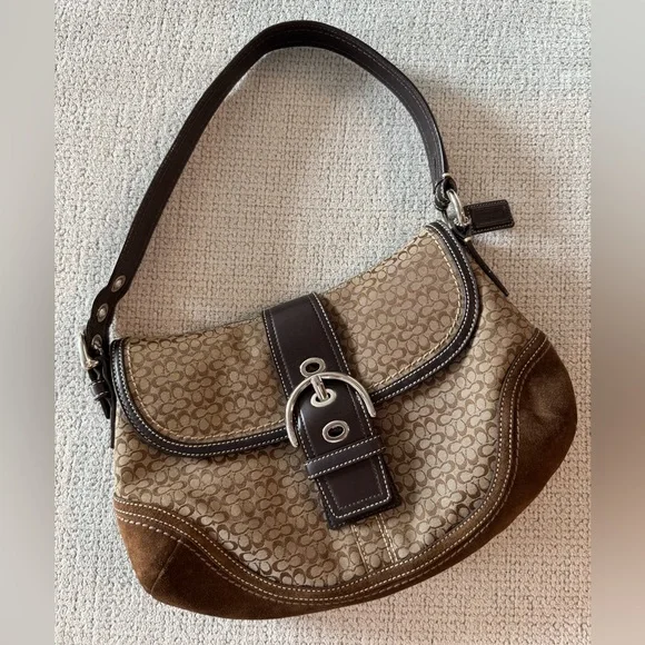 バッグ Vintage Coach Soho Bag Signature Brown Coach soho brown signature - Gem